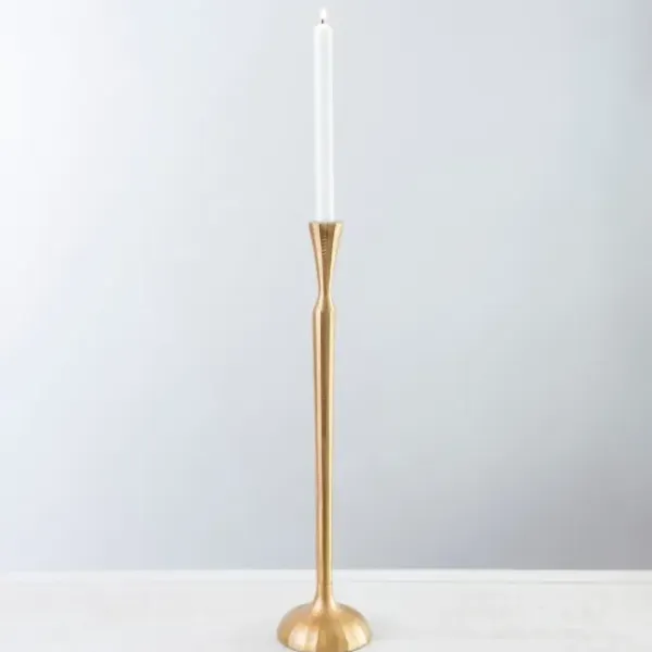 Candle Holders-Kirkland's Home Metal Taper Candle Holder, 21 In. Gold