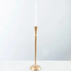 Candle Holders-Kirkland's Home Metal Taper Candle Holder, 18 In. Gold