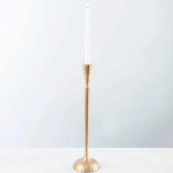 Candle Holders-Kirkland's Home Metal Taper Candle Holder, 18 In. Gold