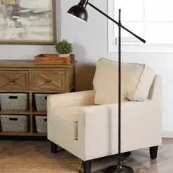 Floor Lamps-Kirkland's Home Metal Task Floor Lamp Black
