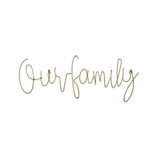 Wall Quotes & Signs-Kirkland's Home Metal This Is Our Family Wall Plaque Gold