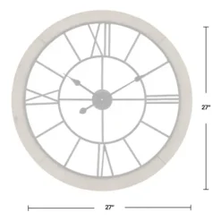 Clocks-Kirkland's Home Metal Timeworn Wall Clock Brown