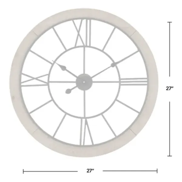 Clocks-Kirkland's Home Metal Timeworn Wall Clock Brown