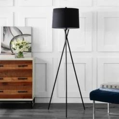 Floor Lamps-Kirkland's Home Metal Tripod Twist Floor Lamp Black