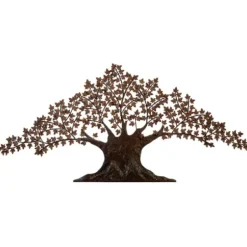 Wall Plaques-Kirkland's Home Metal Trunk With Leaves Wall Plaque Brown