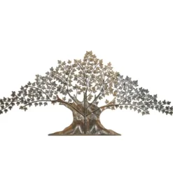 Wall Plaques-Kirkland's Home Metal Trunk With Leaves Wall Plaque Brown