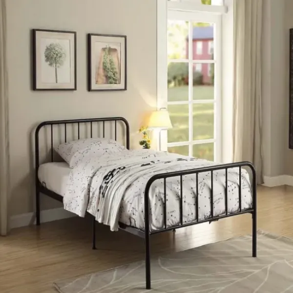 Beds & Headboards-Kirkland's Home Metal Twin Bed In A Box Black