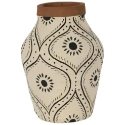 Vases-Kirkland's Home Metal Two-Tone Distressed Vase Gray