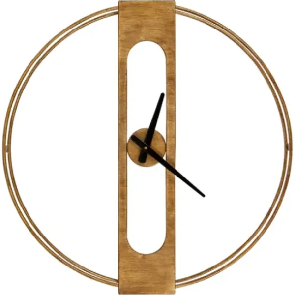 Clocks-Kirkland's Home Metal Urgo Wall Clock Gold