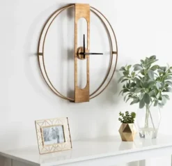 Clocks-Kirkland's Home Metal Urgo Wall Clock Gold