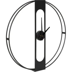 Clocks-Kirkland's Home Metal Urgo Wall Clock Black