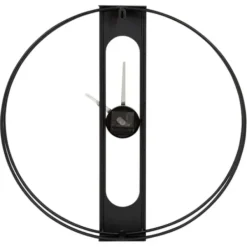 Clocks-Kirkland's Home Metal Urgo Wall Clock Black
