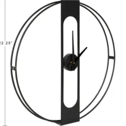 Clocks-Kirkland's Home Metal Urgo Wall Clock Black