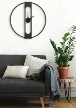 Clocks-Kirkland's Home Metal Urgo Wall Clock Black