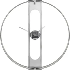 Clocks-Kirkland's Home Metal Urgo Wall Clock Silver