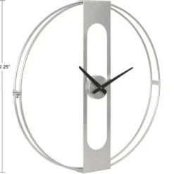 Clocks-Kirkland's Home Metal Urgo Wall Clock Silver