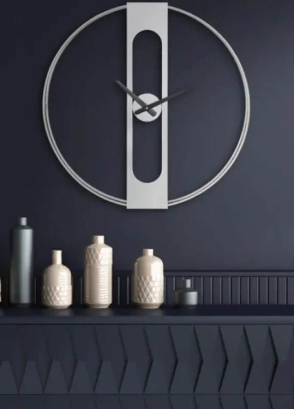 Clocks-Kirkland's Home Metal Urgo Wall Clock Silver