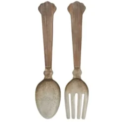 Wall Plaques-Kirkland's Home Metal Utensils Wall Plaques, Set Of 2 Brown