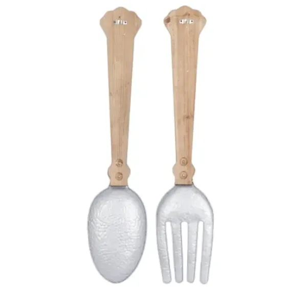 Wall Plaques-Kirkland's Home Metal Utensils Wall Plaques, Set Of 2 Brown