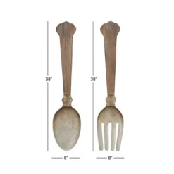 Wall Plaques-Kirkland's Home Metal Utensils Wall Plaques, Set Of 2 Brown