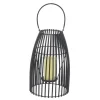 Lanterns-Kirkland's Home Metal Vertical Caged Lantern, 16 In. Black