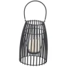 Lanterns-Kirkland's Home Metal Vertical Caged Lantern, 12 In. Black