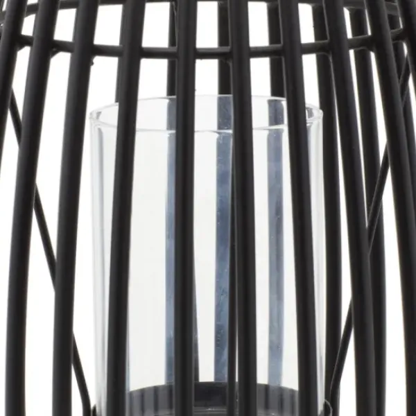 Lanterns-Kirkland's Home Metal Vertical Caged Lantern, 12 In. Black