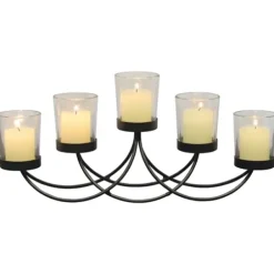 Candle Holders-Kirkland's Home Metal Votive Candelabra Black
