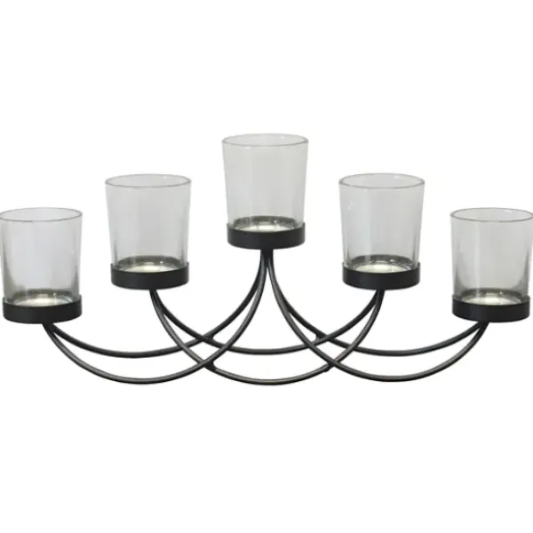 Candle Holders-Kirkland's Home Metal Votive Candelabra Black