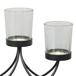 Candle Holders-Kirkland's Home Metal Votive Candelabra Black