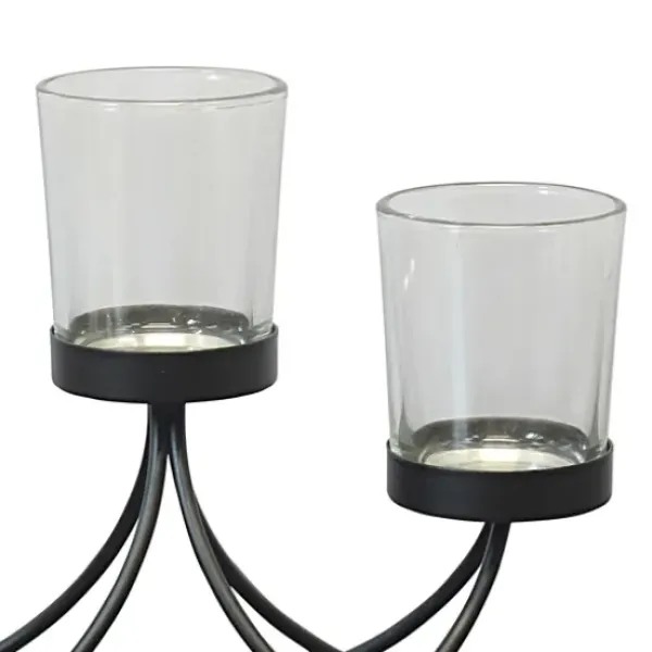 Candle Holders-Kirkland's Home Metal Votive Candelabra Black