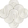 Wall Plaques-Kirkland's Home Metal Waves Wall Plaque Gold
