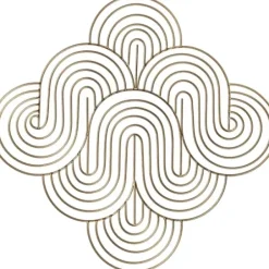Wall Plaques-Kirkland's Home Metal Waves Wall Plaque Gold