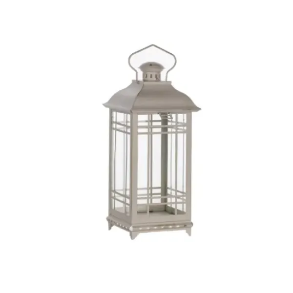 Lanterns-Kirkland's Home Metal Windowpane Lanterns, Set Of 3 White