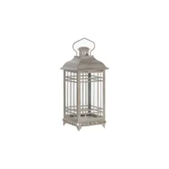 Lanterns-Kirkland's Home Metal Windowpane Lanterns, Set Of 3 White