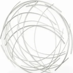 Wall Plaques-Kirkland's Home Metal Wire Abstract Wall Plaque Silver