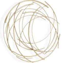 Wall Plaques-Kirkland's Home Metal Wire Abstract Wall Plaque Gold