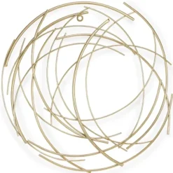 Wall Plaques-Kirkland's Home Metal Wire Abstract Wall Plaque Gold
