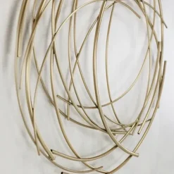 Wall Plaques-Kirkland's Home Metal Wire Abstract Wall Plaque Gold