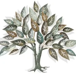 Wall Plaques-Kirkland's Home Metallic Blue And Brown Tree Wall Sculpture Blue/Brown