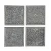 Wall Plaques-Kirkland's Home Metallic Carved Fir Wood Wall Plaques, Set Of 4 Brown/Silver
