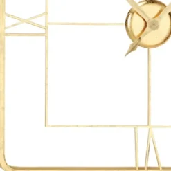 Clocks-Kirkland's Home Metallic Gold Square Open Face Clock