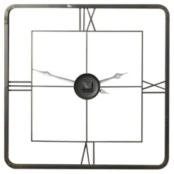 Clocks-Kirkland's Home Metallic Gold Square Open Face Clock