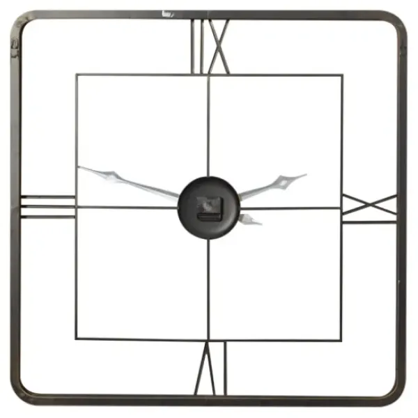 Clocks-Kirkland's Home Metallic Gold Square Open Face Clock