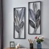 Wall Plaques-Kirkland's Home Metallic Leaves Metal Plaques, Set Of 2 Silver/Gold