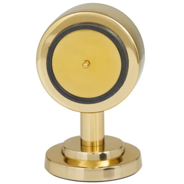 Decorative Accents-Kirkland's Home Metallic Steel Beveled Base Tabletop Clock Gold