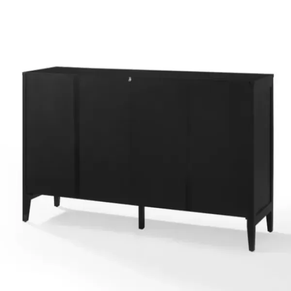 Cabinets & Sideboards-Kirkland's Home Micah Black Rattan Mesh Sideboard Cabinet