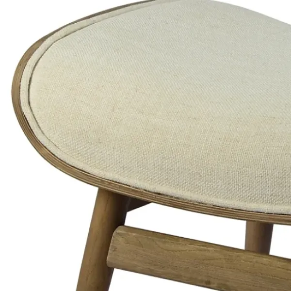 Benches & Ottomans-Kirkland's Home Mid-Century Modern Saddle Seat Ottoman