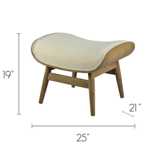 Benches & Ottomans-Kirkland's Home Mid-Century Modern Saddle Seat Ottoman