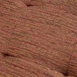 Accent Chairs-Kirkland's Home Mid-Century Pecan Finish Accent Chair Orange